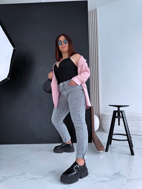 MOM FIT džinsa bikses "SILVER CITY" DJ2687 - PELĒKAS PRE-ORDER